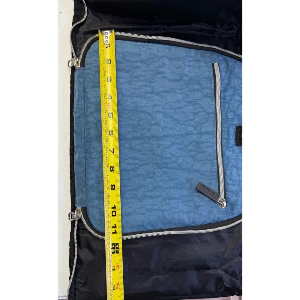 Biaggi Hang-2-Duffle Garment Bag Blue Crinkle Nylon Convertible Travel Suit